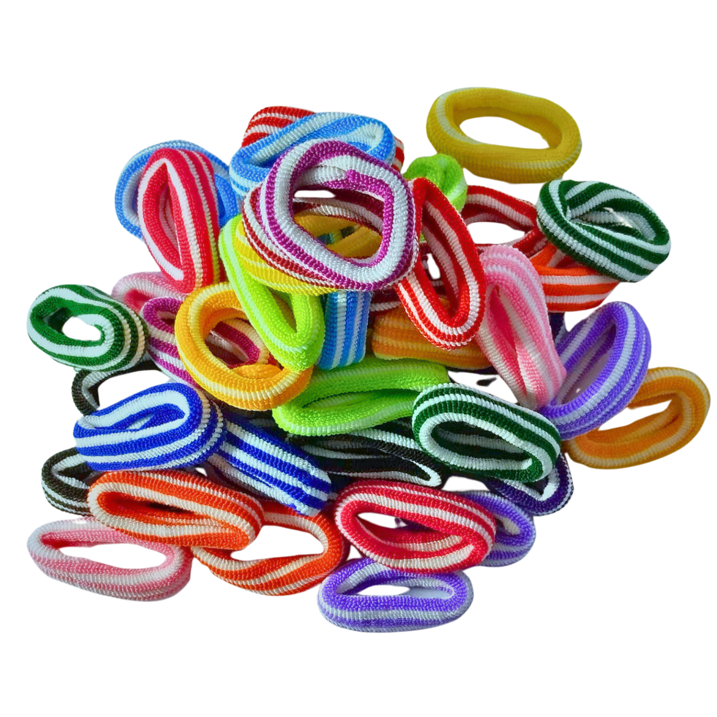 Pack of 20 Elastic Ring Ponies For Women Multicolor Hair Ties